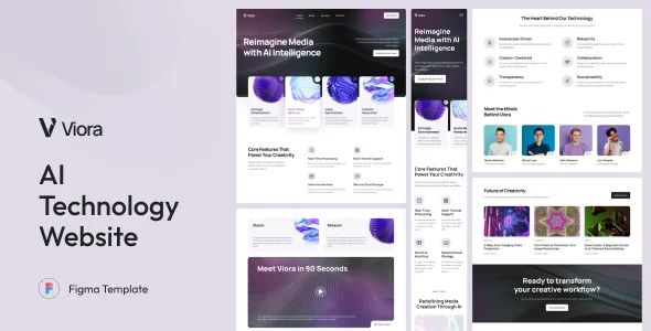 Viora - AI Technology Website Figma Template